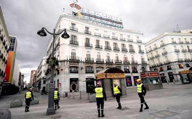 Trên một con phố ở Thủ đô Madrid của Tây Ban Nha.