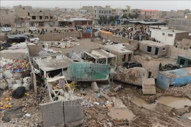 Hiện trường vụ đánh bom tại tỉnh Herat, miền Tây Afghanistan ngày 13-3-2021.