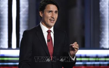 Thủ tướng Justin Trudeau phát biểu tại Quebec, Canada.