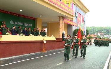 Các lực lượng tham gia diễu binh tại Lễ ra quân huấn luyện năm 2024.
