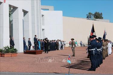 Lễ đón Thủ tướng Phạm Minh Chính và Phu nhân thăm chính thức Australia.