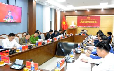 Các đại biểu tham dự hội nghị tại điểm cầu tỉnh Yên Bái