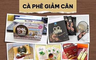 Nhiều loại cà phê không rõ nguồn gốc được quảng cáo uống vào để giảm cân