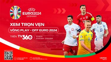 Các trận đấu vòng play-off UEFA EURO 2024 diễn ra ngày 22/3.2024 và trận chung kết play-off sẽ diễn ra ngày 27/3