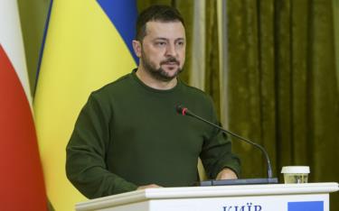 Tổng thống Ukraine Volodymyr Zelensky phát biểu tại Kiev ngày 22/1.