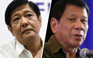 Tổng thống Philippines Ferdinand Marcos Jr và người tiền nhiệm Rodrigo Duterte.