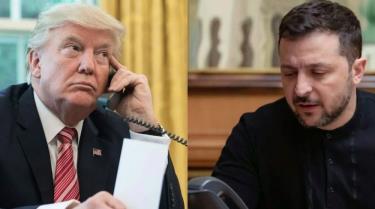 Tổng thống Mỹ Donald Trump điện đàm với Tổng thống Ukraine Zelensky hôm 19/3.