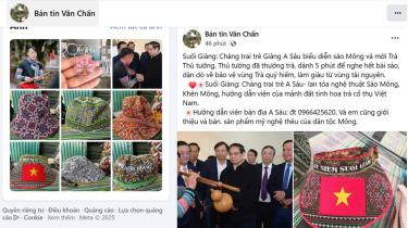 Hình ảnh đẹp về người Văn Chấn được đăng tải trên fanpage “Bản tin Văn Chấn”, góp phần lan tỏa những điều tốt đẹp, tích cực.