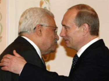 Tổng thống Nga V.Putin và lãnh đạo Palestine Mahmound Abbas.