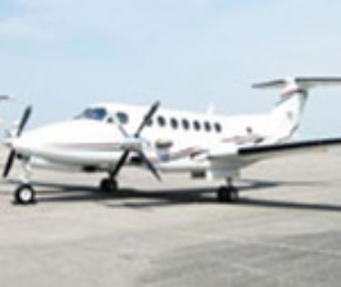 Chiếc Beechcraft King Air 350 của ông Đoàn Nguyên Đức ở sân bay Mena (Mỹ).