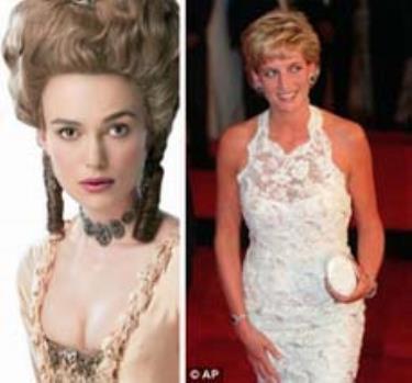 Knightley và nguyên mẫu công nương Diana 
