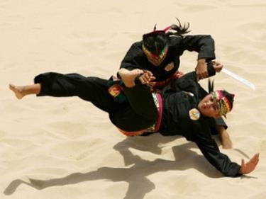 Thi đấu Pencak Silat.