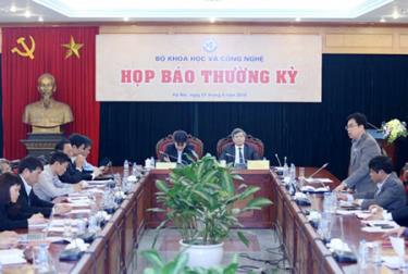 Quang cảnh buổi họp báo sáng nay
