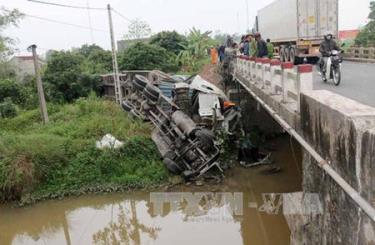 Hiện trường vụ tai nạn.
