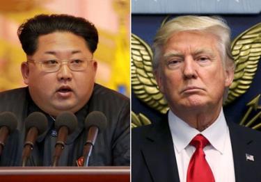 Tổng thống Mỹ Donald Trump và nhà lãnh đạo Triều Tiên Kim Jong-un.