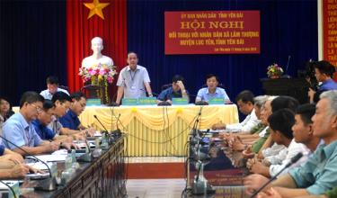 Năm 2018, các cơ quan hành chính Nhà nước trên địa bàn đã tiếp 2.307 lượt công dân, tăng 1,3 lần cùng kỳ năm 2017; tiếp nhận 1.792 đơn, tăng 1,05 lần so với cùng kỳ năm 2017.  (Trong ảnh: Hội nghị đối thoại giữa lãnh đạo tỉnh với nhân dân xã Lâm Thượng).