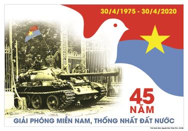 90 tranh cổ động kỷ niệm 45 năm Ngày thống nhất đất nước (30/4/1975-30/4/2020)