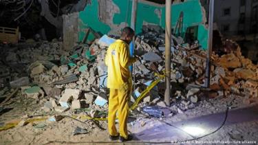 Hiện trường một vụ đánh bom tại Somalia