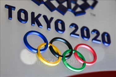 Biểu tượng Thế vận hội mùa hè Tokyo 2020 tại Tokyo, Nhật Bản.