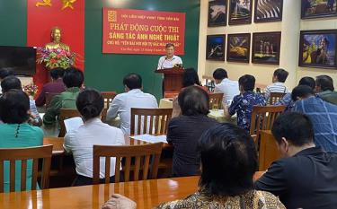 Quang cảnh lễ phát động Cuộc thi ảnh nghệ thuật Yên Bái năm 2023.