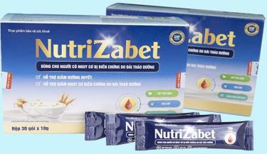 Sản phẩm thực phẩm bảo vệ sức khoẻ NutriZabet được quảng cáo như thuốc chữa bệnh.