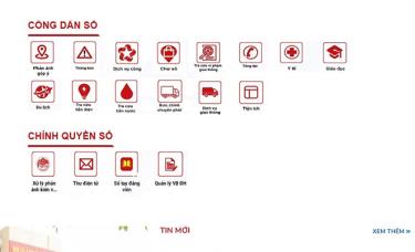 The interface of the YenBai-S digital citizen application.