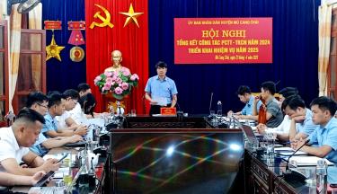 Đồng chí Sùng A Chua -Phó Chủ tịch UBND huyện Mù Cang Chải triển khai nhiệm vụ phòng, chống thiên tai - Tìm kiếm cứu nạn năm 2025