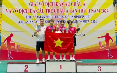 Huấn luyện viên và Đội tuyển Đá cầu Yên Bái giành 3 Huy chương Vàng tại Giải Vô địch đá cầu châu Á và Vô địch đá cầu trẻ châu Á, năm 2024.