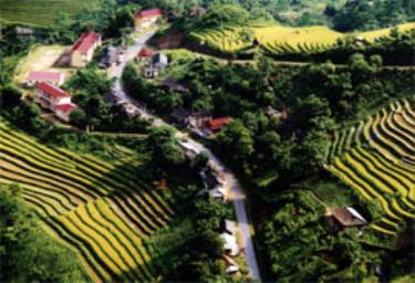 Trung tâm xã Trạm Tấu, huyện Trạm Tấu. (Ảnh: Thanh Miền)