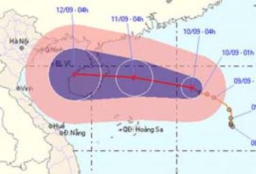 Bão số 7 tiến nhanh về Vịnh Bắc Bộ.