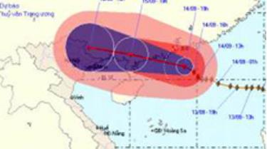 Bão số 8 đã mạnh lên cấp 12, giật cấp 13, 14 và đang có xu hướng tiến gần các tỉnh miền núi phía Bắc nước ta.