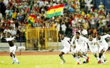 Niềm vui chiến thắng của các cầu thủ U20 Ghana.