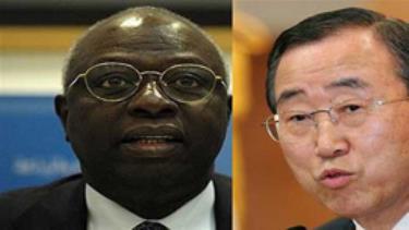 Ông Diouf và Ban Ki-moon.