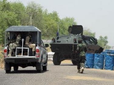 Quân đội Nigiêria tuần tra tại thị trấn Maiduguri, bang Borno ngày 30/4.