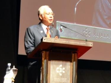 Thủ tướng Najib phát biểu tại hội nghị.