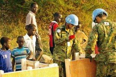 Binh sỹ gìn giữ hòa bình Liên hợp quốc tại Nam Sudan.