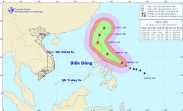 Dự báo hướng đi của bão Noul