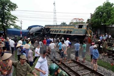 Hiện trường vụ tai nạn.