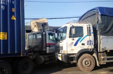 Hiện trường vụ va chạm trên quốc lộ 1