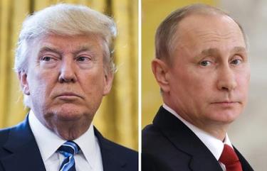 Tổng thống Mỹ Donald Trump (trái) và Tổng thống Nga Vladimir Putin.