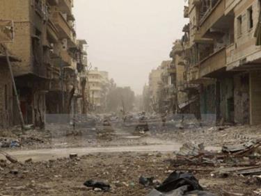 Cảnh đổ nát tại Deir al-Zor, Syria sau các cuộc không kích.