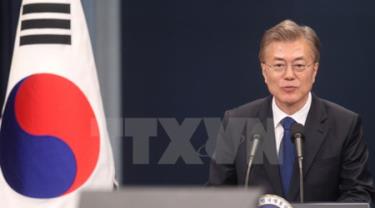Tổng thống mới đắc cử của Hàn Quốc Moon Jae-in.