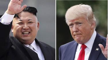 Nhà lãnh đạo Triều Tiên Kim Jong-un (trái) và Tổng thống Mỹ Donald Trump.