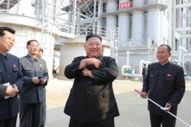 Lãnh đạo Triều Tiên Kim Jong Un tham dự sự kiện hôm 1/5.