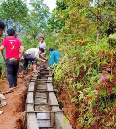 Các công trình thủy lợi hoàn thành, đưa vào sử dụng sẽ phục vụ nước tưới cho hàng trăm héc-ta ruộng ở Mù Cang Chải.