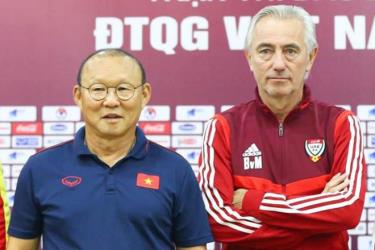 HLV Van Marwijk từng thất bại 0-1 trước HLV Park Hang Seo trong trận lượt đi diễn ra vào tháng 11/2019.