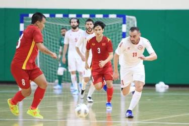 Đội tuyển futsal Việt Nam hòa không bàn thắng với Lebanon trong trận 