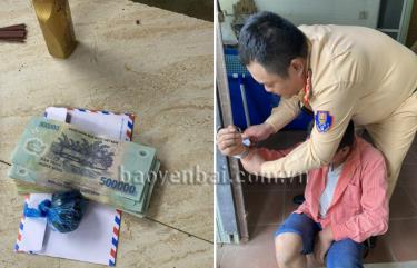 Đối tượng tàng trữ vận chuyển trái phép chất ma túy bị cán bộ, chiến sỹ Đội CSGT đường bộ số 2 , Phòng CSGT bắt giữ.