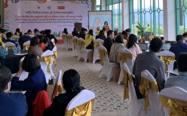 The workshop on sharing experience in multi-sectoral and trauma-informed interventions takes place in Van Chan district.