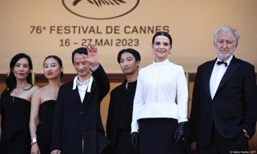 Gia đình đạo diễn Trần Anh Hùng cùng hai con, nữ diễn viên Juliette Binoche